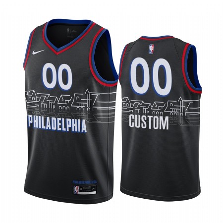 Maillot Basket Philadelphia 76ers Personnalisé 2020-21 City Edition Swingman - Homme